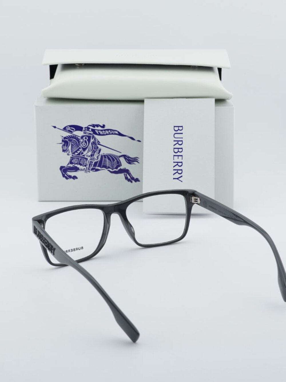 Burberry BE2393D 4185 Men Rectangle Eyeglasses 55mm - Grey - Picture 7 of 10